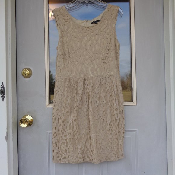 Tianna B sleeveless Lace dress w shimmer & pockets 10 - Picture 3 of 11